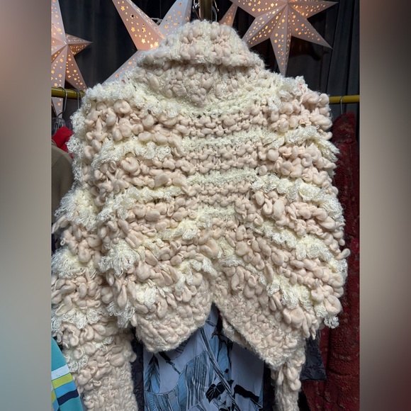 Free People Curly Que Cardigan in Ivory - Picture 7 of 8